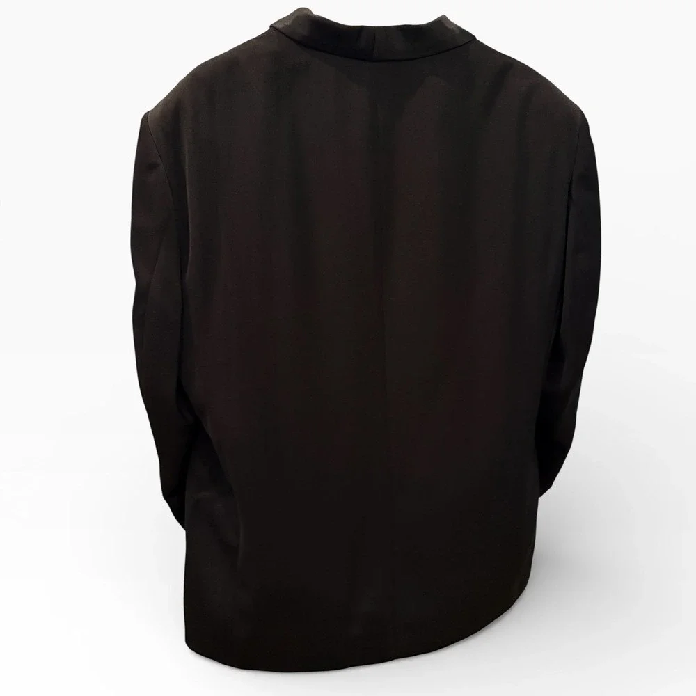 Vittorio St. Angelo Mens Black Shawl Lapel Tuxedo Suit 2pc Set 40R‎ Pleated Pant